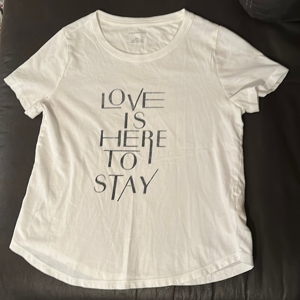 Anthropologie Love Is Here To Stay Graphic Tee
